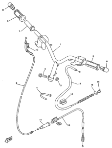 YA50R Steering handle. cable
