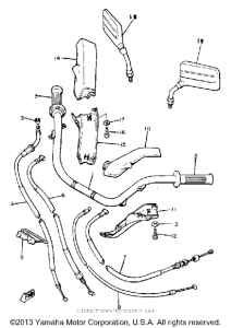 XJ750RH Handlebar-cable