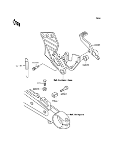 ZR400 Педаль тормоза