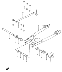 GN125 Маятник задний