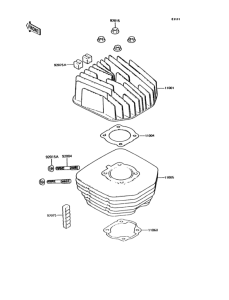 KH125 Цилиндр и головка цилиндров