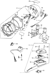 TL250 Headlight + taillight
