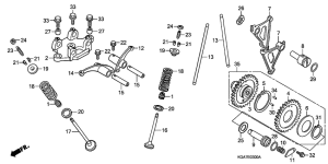 CG125ES Распред вал / клапана