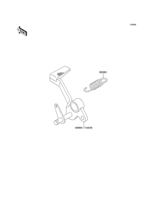 ZX1100 Педаль тормоза