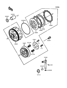 KMX80 Сцепление