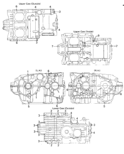 KZ400 Crankcase bolt & stud pattern