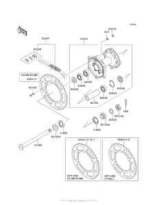  Задняя ступица колеса
