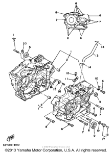 XT350WC (CA ED.) Картер двигателя