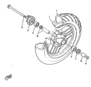 YE50 Переднее колесо