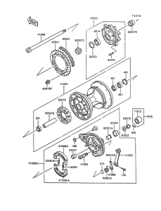 KL600 Rear hub(1 / 2)