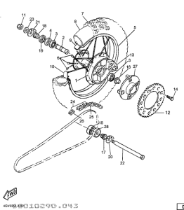 TT600E Переднее колесо