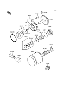 VN250 Масляный насос и фильтр