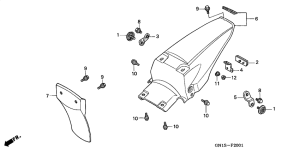 XR80R Заднее крыло