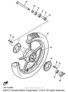 XV1100E Переднее колесо