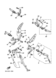 TZR250RS ｽﾀﾝﾄﾞ. ﾌｰﾄﾚｽﾄ