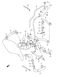 GSX-R1100 Радиатор hose