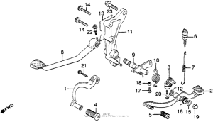 CB900 Change pedal + brake pedal