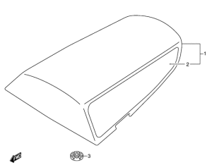 GSX-R750 Seat tail box