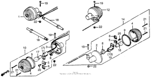CM400 Задний фонарь