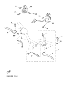 XC125FI Handle switch. lever