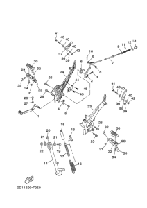 YBR250 Stand & footrest