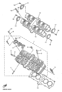 FZS600 Головка цилиндров