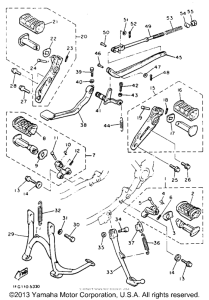 XJ700XNC Подножки
