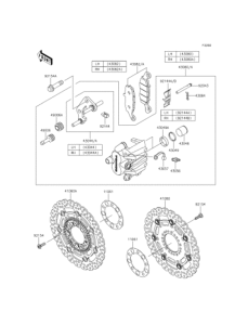 EX400 Передний тормоз