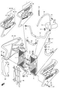 DR-Z400 Радиатор