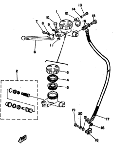 TZ250F Master cylinder. brake hose