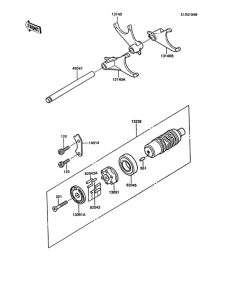 ZX900 Валы и вилки переключения передач