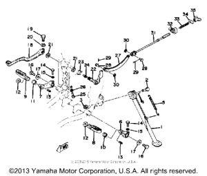 XT500E_205 - 1978 Stand - footrest - brake pedal
