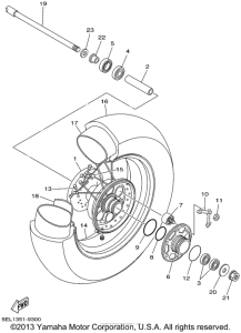 XVS1100AP Переднее колесо