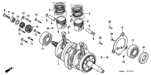 CA125 Piston / crankshaft