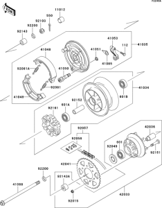 BN125 Rear hub(a7 / a8)