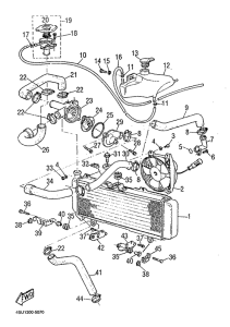 SZR660 Radiator. hose