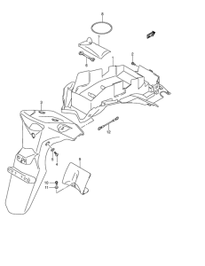 DL650 Заднее крыло