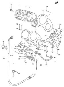 GSX-R400 Спидометр  /  тахометр