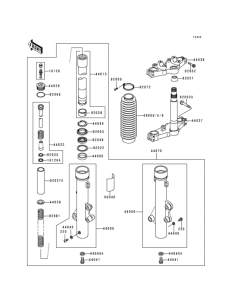 KL250 Передняя вилка
