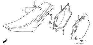 CR80RB Seat / side cover