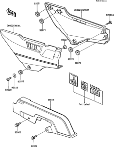 ZX1000 Side covers / chain cover(1 / 2)