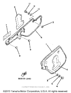 YZ100J Боковые обтекатели