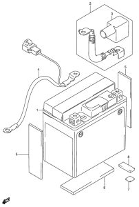 DR-Z250 Аккумулятор