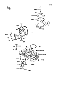 ZX400 Breather body / oil pan