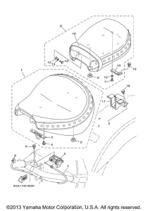 XV1600ALM Сиденье