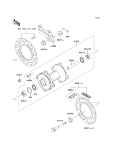  Задняя ступица колеса