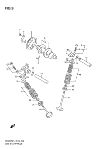 DR650 Распределительный вал-клапаны