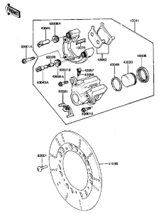 KZ440 Передний суппорт