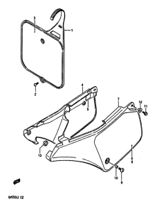 RM250 Обтекатель задний