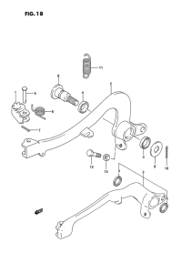 RM125 Передний суппорт